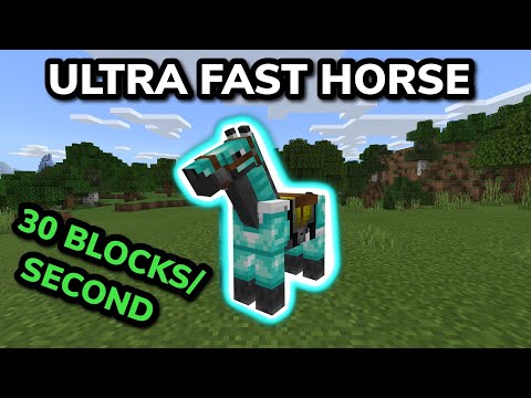 HOW TO GET ULTRA FAST HORSES in Minecraft Bedrock (MCPE/Xbox/PS4/Nintendo Switch/Windows10)
