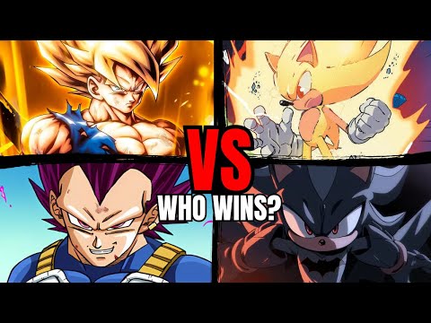 Goku and Vegeta vs Sonic and Shadow Is Totally Unfair!
