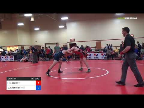 2018 Marine Corps US Open/UWW Junior Freestyle 86 Rnd Of 64 - Michael Beard (MP) Vs. Dylan Anderso