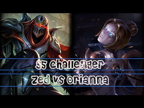 Bjergsen as Zed vs Orianna Mid S5 Preseason Ranked Challenger Highlights #15