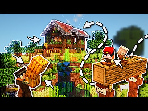 SKYROAD Timelapse - Rural Farmhouse in Minecraft | #Shorts Timelapse