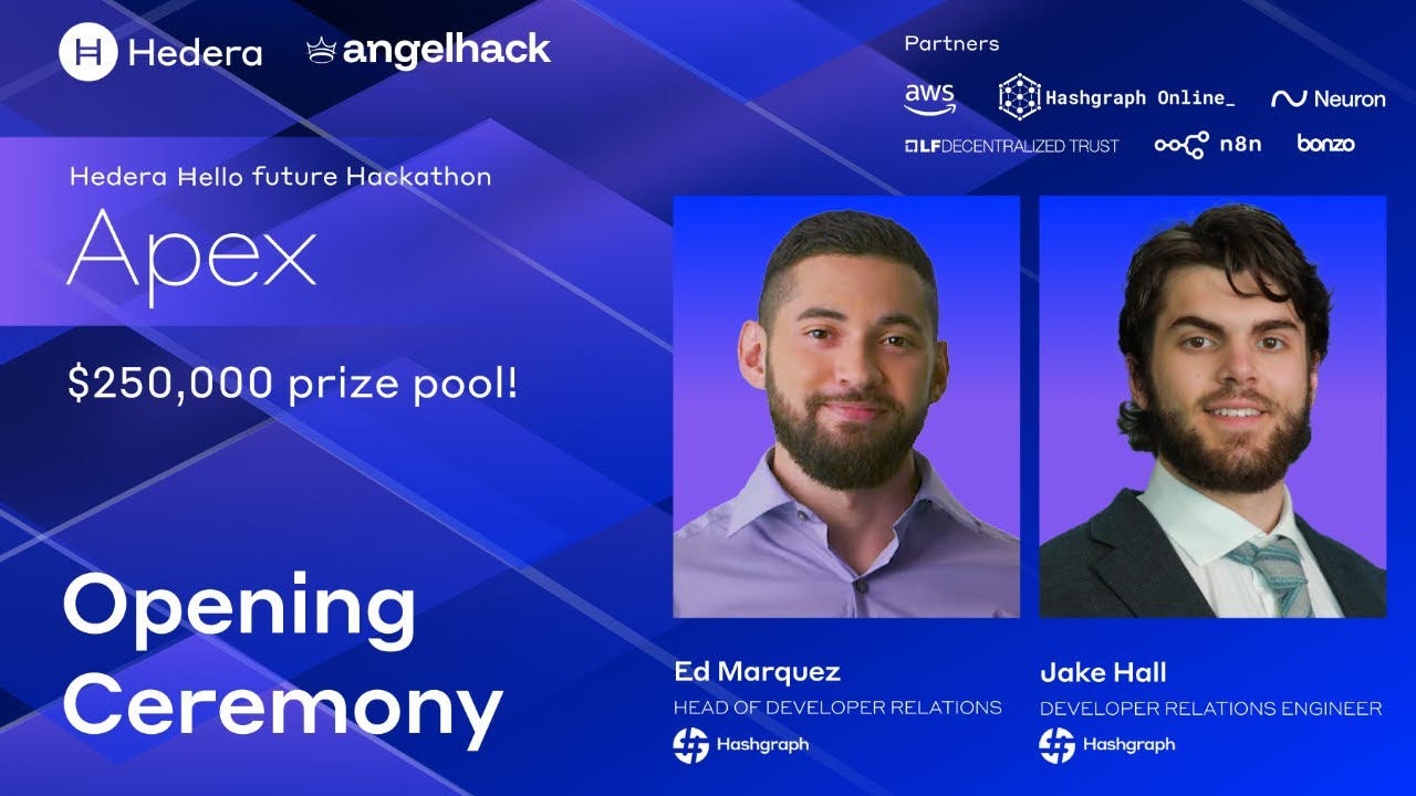 Hedera Hello Future Apex Hackathon Opening Ceremony 📱