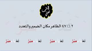 صورة 2 & صوت 47 الظاهر مكان الضمير والتعدد
