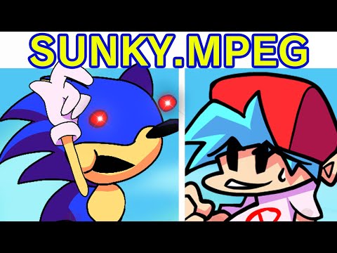 Friday Night Funkin' VS SONIC.EXE 1.5 FULL WEEK + Cutscenes (Secret Sunky / Sunky.MPEG) (FNF Mod)