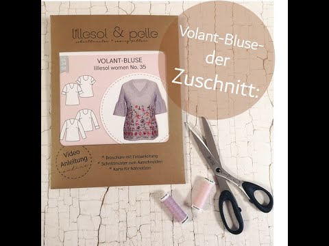 Zuschnitt-Volant-Bluse