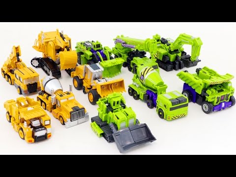 Transformers Combine Construction Hercules TransTruck Vehicle Robot Car Toys 트랜스포머 중장비 로봇 합체 변신 동영상