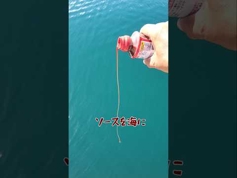 濃厚ソースを海に垂らすと凄すぎ
