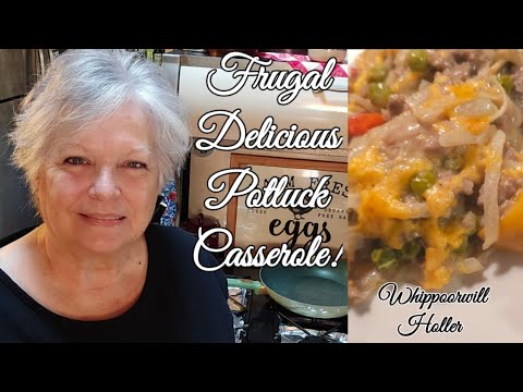 Frugal, Pantry, Potluck Ground Beef and Hashbrown Casserole
