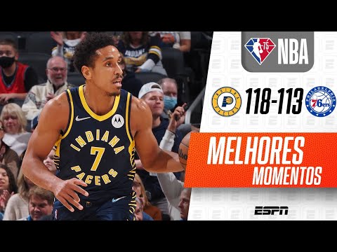 BROGDON FAZ TRIPLO-DUPLO, HOLIDAY BRILHA, E PACERS VENCEM OS 76ERS | Melhores Momentos