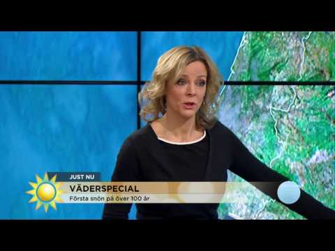 "Första snön på 100 år" - Nyhetsmorgon (TV4)
