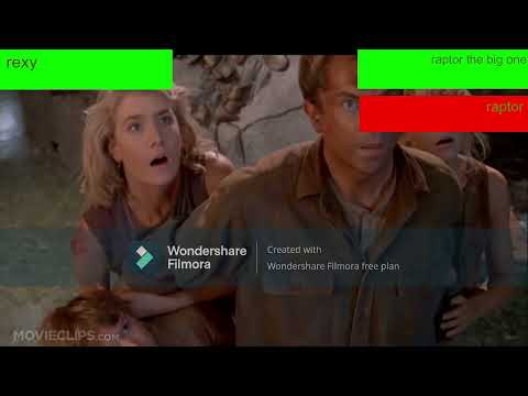 rexy vs raptor the big one and raptor final battle with healthbars