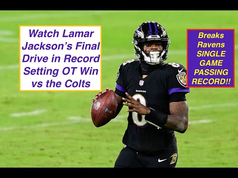 Watch Baltimore Ravens Final Drive Vs Colts in OT from M&T Bank!! Lamar Makes History...Again!!