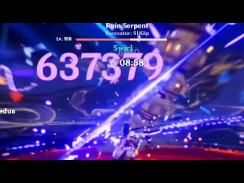 RAIDEN HYPER CARRY VS RUIN SERPENT ABYSS 2.8 (ONE ROTATION)