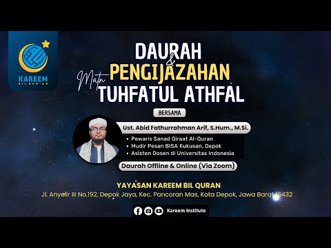 1. Daurah Tuhfatul Athfal 2024 bersama Ustadz Abid Fathurrahman Arif, M.Si