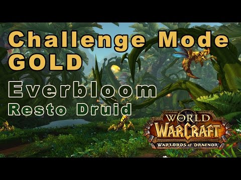 [WoD] Gold Medal Everbloom Challenge Mode, Resto Druid (No Commentary)