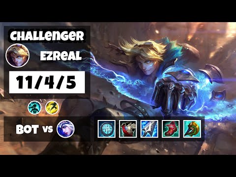 Ezreal 11.16 Gameplay Challenger Replay Bot Lane - S11 (11/4/5) - BR