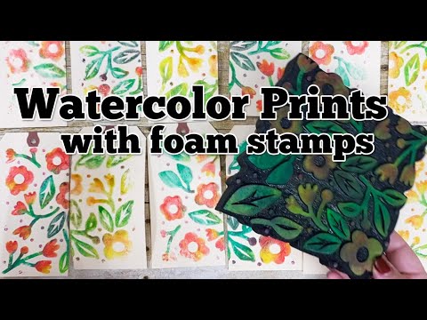 Easy Watercolor Prints with Foam Stamps (Art Foamies by Balzer Designs)
