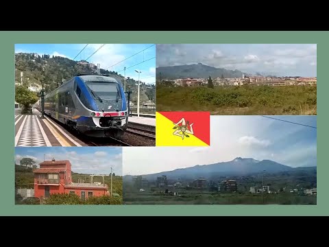 Sicilian trains! R12982 Catania Cle- Taormina with Trenitalia Minuetto 86 13/4/2022