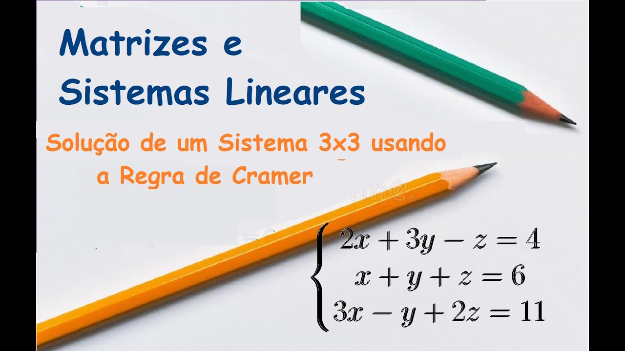 Solução de um Sistema Linear 3x3 usando a Regra de Cramer