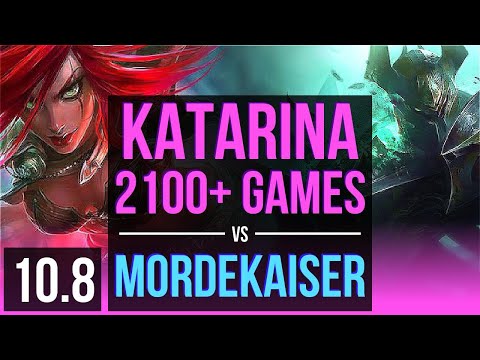 KATARINA vs MORDEKAISER (MID) | 2.1M mastery points, 2100+ games, Legendary | BR Grandmaster | v10.8