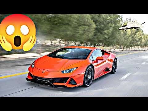 Lambargini on Open Road | Lamborghini Veloce Macchina |  Lamborghini in Autobahn Videogiochi 