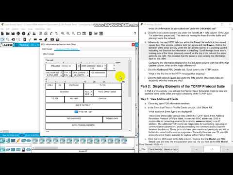 CISCO 3.2.4.6 Packet Tracer - Investigating the TCP/IP and OSI Models in Action