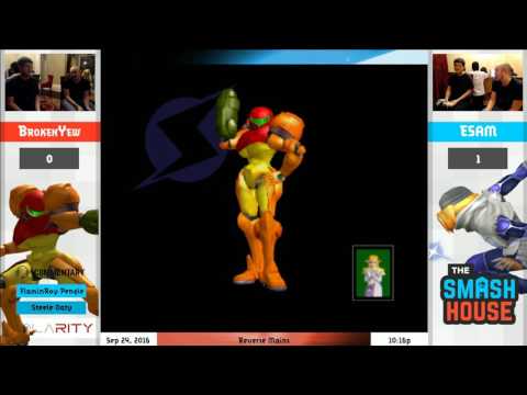 The Smash House - PG ESAM (Sheik) vs Brokenyew (Samus) - Melee Reverse Mains