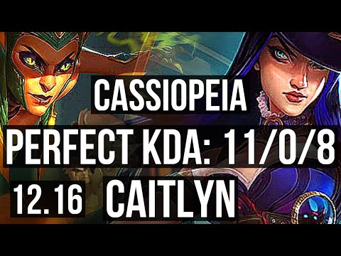 CASSIOPEIA & Blitzcrank vs CAITLYN & Bard (ADC) | 11/0/8, Legendary, 400+ games | KR Master | 12.16