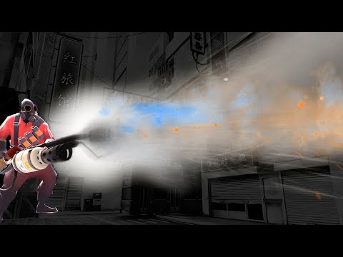pyro's machine gun airblast bug
