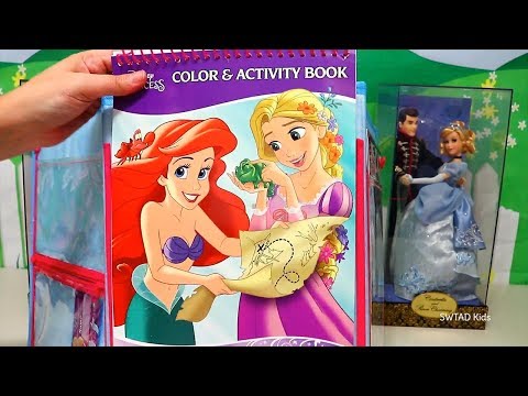 Speed Coloring & Disney Princess Activities ! Rapunzel Cinderella Ariel Toys and Dolls | Sniffycat Video
