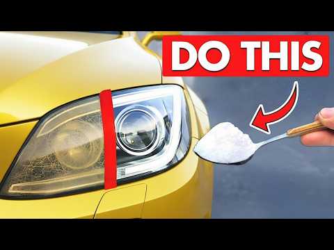 Restore Old Headlights to LIKE NEW in 1 Minute! Genius Trick