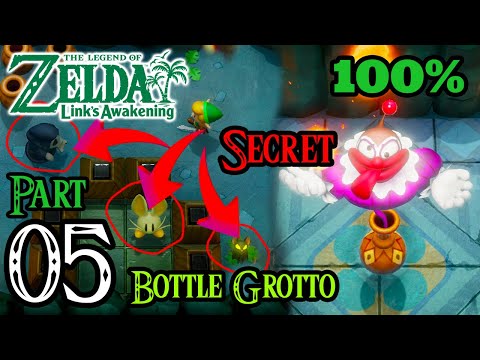 Zelda Link's Awakening Walkthrough 100% Switch - Part 5 - Bottle Grotto