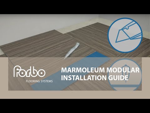 Linoleumgolv Forbo Marmoleum Modular Withered Prairie T5217 100x25cm - Youtube manufacturer video 2