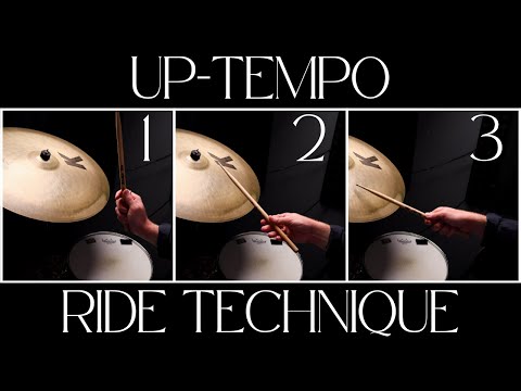 Up-tempo ride cymbal techniques for jazz drummers