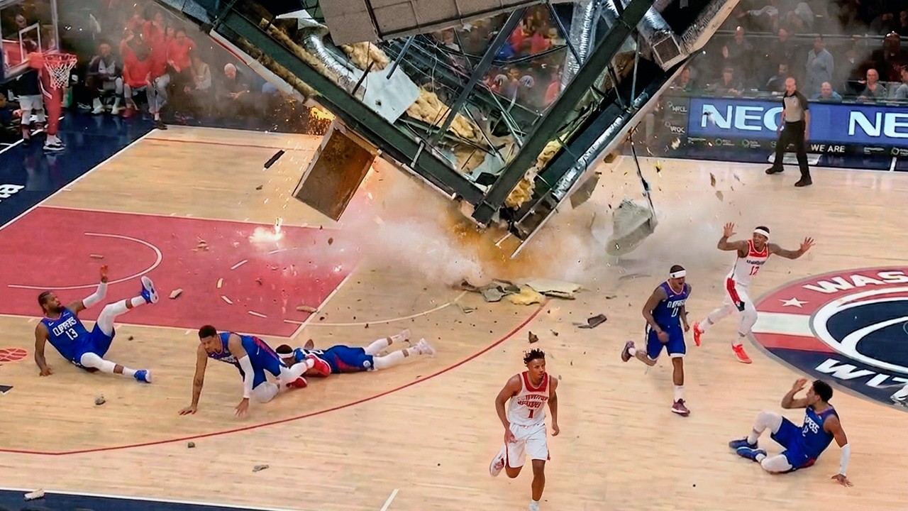 Verrückte Stadien-Einstürze und Fehler von der Kamera eingefangen