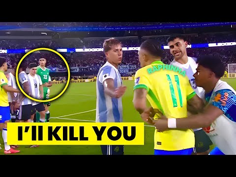 Raphinha Loses Control During Argentina vs Brazil Fight