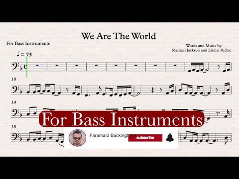 We Are The World - Play along for Bass