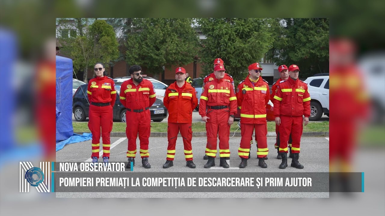 Pompieri premiați la competiția de descarcerare și prim ajutor