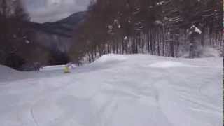preview picture of video 'Snowboarding in Yubari, Hokkaido / Wintersports in Japan　北海道にスノボー'