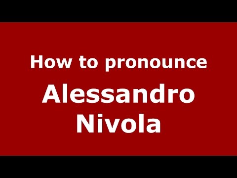 How to pronounce Alessandro Nivola (American English/US)  - PronounceNames.com
