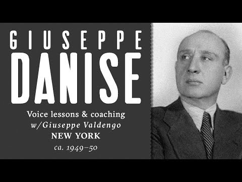 Voice lessons with baritone Giuseppe Danise sharing bel canto wisdom with Giuseppe Valdengo