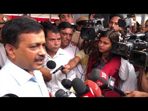 Delhi CM Arvind Kejriwal Briefs Media During the Launch of the Tree Plantation Drive