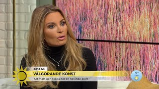 Carolina Gynning skänker konst till förmån för psykisk ohälsa: Alla som mår d… - Nyhetsmorgon (TV4)