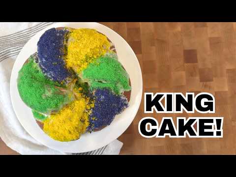 amazing KING CAKE recipe! 💜💛💚 | how to make the perfect mardi gras treat