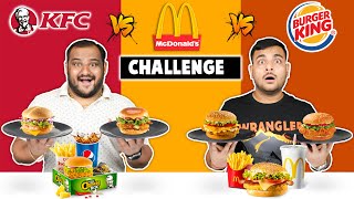 THE ULTIMATE BURGER CHALLENGE | McD Vs KFC Vs Burger King Burger Competition | Viwa Food World