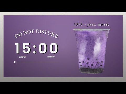 1 Hour Taro Milk Tea Pomodoro 🧋 | 15/5 Study With Me | Jazz Focus Timer Deep Work ADHD Productivity
