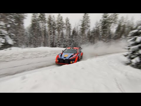Thierry Neuville Hyundai i20 N rally1 snow testing in Finland 4.2.2022
