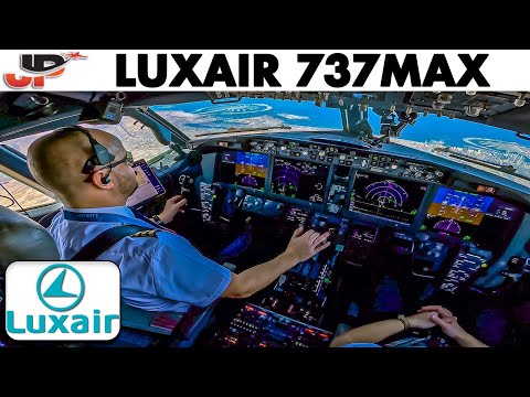 Fantastic Dubai Cockpit Views flying the new Luxair Boeing 737MAX