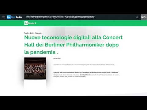 Rai Radio3 Suite - La Digital Concert Hall dei-Berliner-Philharmoniker