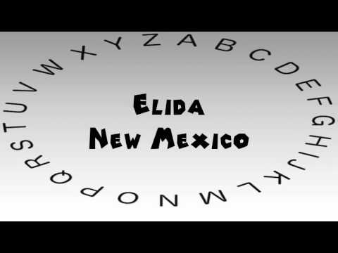 How to Say or Pronounce USA Cities — Elida, New Mexico